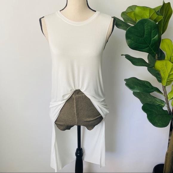 Buttery Soft High Low open side top in Cream - Picture 7 of 7